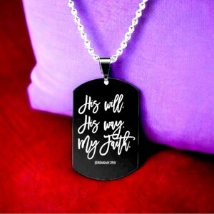 🫶🏻 Jeremiah 29:11 His Will, His Way, My Faith Necklace